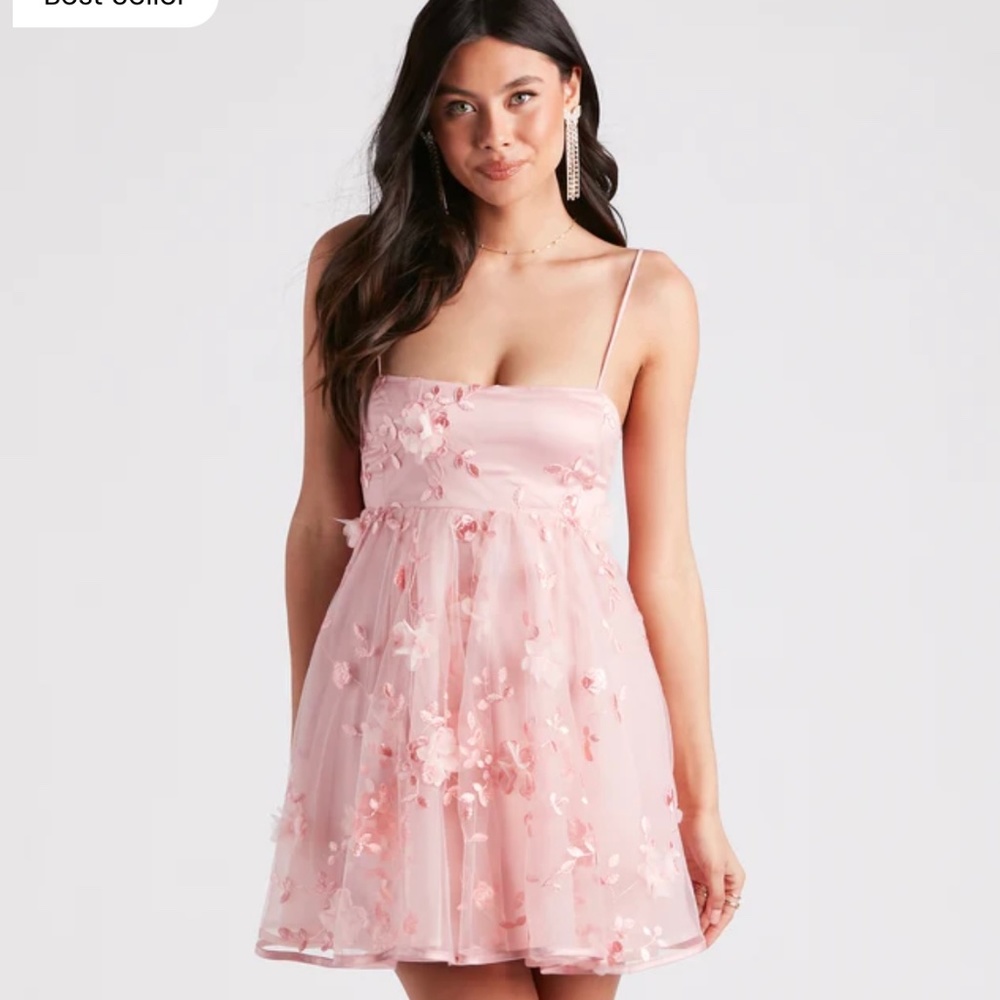 Pink babydoll dress